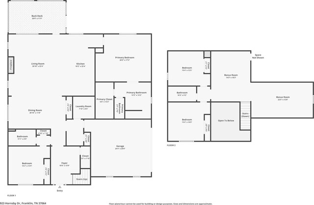 923 Hornsby Dr, Franklin, TN 37064 - view of property floor plan