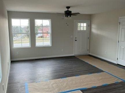 484 Meadowbrook Dr, Mcminnville, TN 37110 - entrance foyer featuring wood finished floors and a ceiling fan