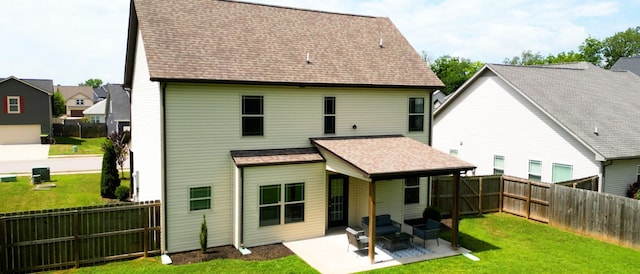 1197 Ewing Way, Clarksville, TN 37043 - back of property featuring a patio area, a fenced backyard, and roof with shingles