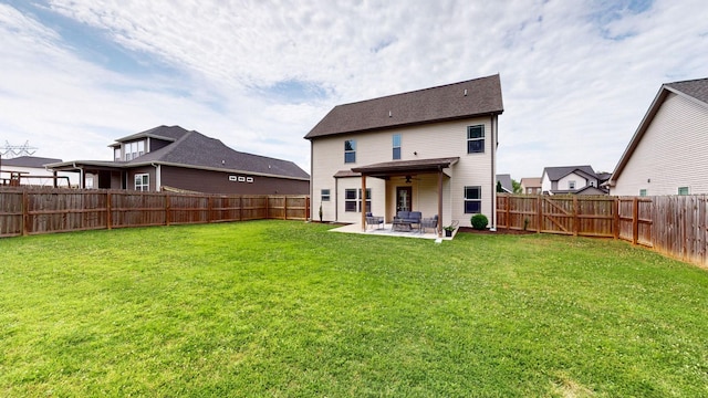 1197 Ewing Way, Clarksville, TN 37043 - rear view of property with a patio, a fenced backyard, and ceiling fan