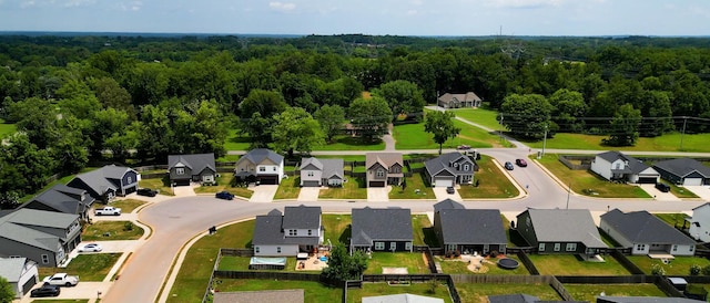 1197 Ewing Way, Clarksville, TN 37043 - aerial perspective of suburban area featuring a heavily wooded area