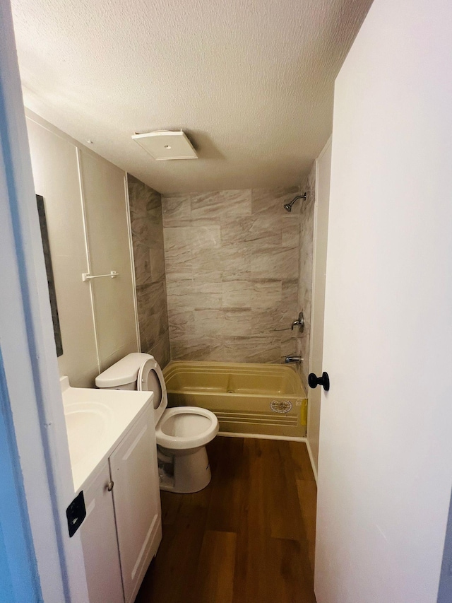 11120 Central Pike, Mount Juliet, TN 37122 - full bathroom with vanity, wood finished floors, tub / shower combination, and a textured ceiling