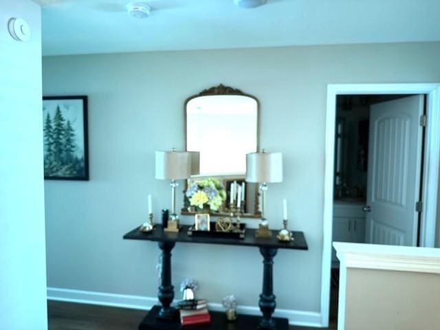 967 Horse Mountain Rd Unit 1E, Shelbyville, TN 37160 - hall featuring baseboards and dark wood-style floors