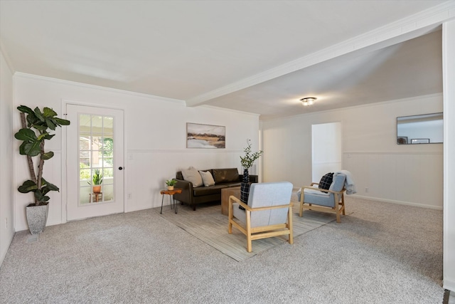 1211 Taylor Pl, Murfreesboro, TN 37129 - carpeted living area featuring ornamental molding