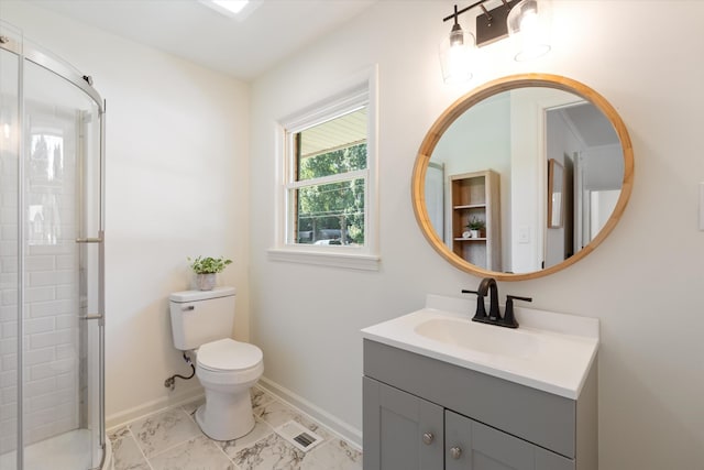 1211 Taylor Pl, Murfreesboro, TN 37129 - full bath with vanity, a stall shower, and marble look tiles