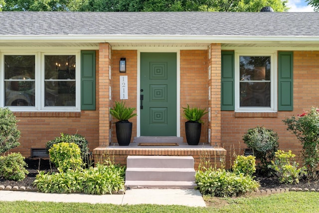 1211 Taylor Pl, Murfreesboro, TN 37129 - property entrance featuring brick siding and roof with shingles