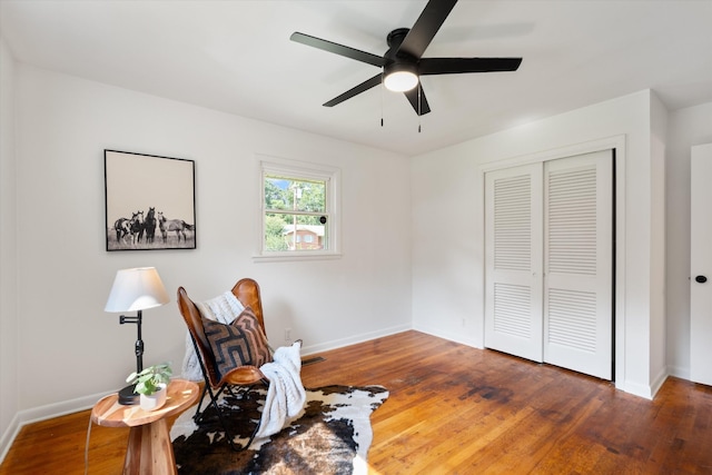 1211 Taylor Pl, Murfreesboro, TN 37129 - living area with ceiling fan and wood finished floors