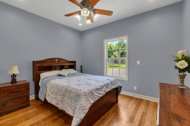 343 Belinda Pkwy, Mount Juliet, TN 37122 - bedroom with light wood-style flooring, recessed lighting, and ceiling fan