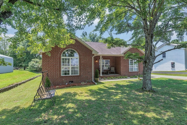 343 Belinda Pkwy, Mount Juliet, TN 37122 - view of front of property featuring brick siding, a front yard, crawl space, and a shingled roof