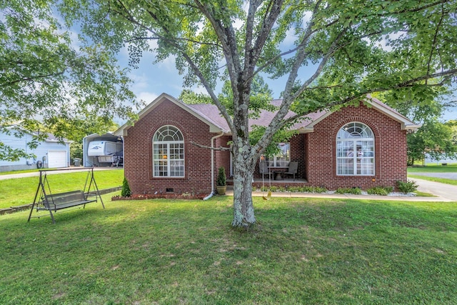343 Belinda Pkwy, Mount Juliet, TN 37122 - view of front of house featuring a front lawn, brick siding, and crawl space