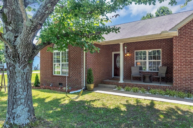 343 Belinda Pkwy, Mount Juliet, TN 37122 - ranch-style house with brick siding, a front lawn, roof with shingles, and a porch