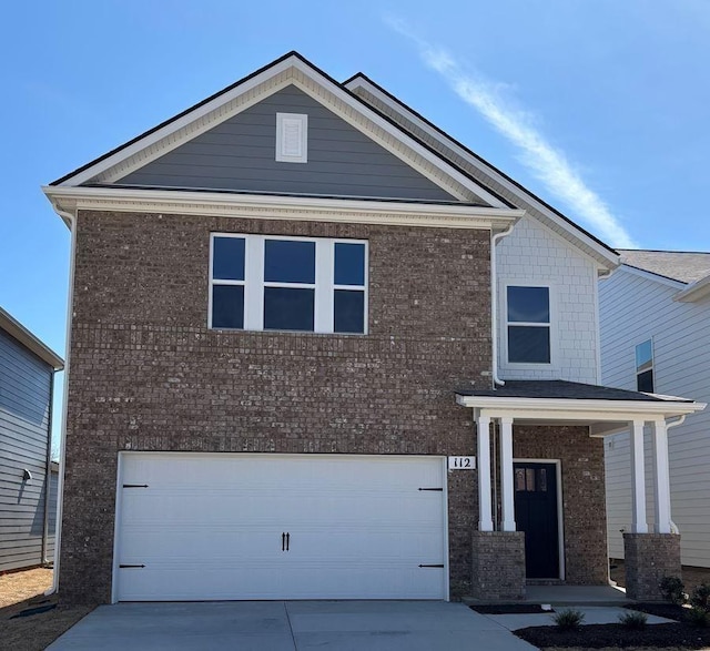 4902 Mowbray Way, Murfreesboro, TN 37129 - view of front facade with brick siding, concrete driveway, and an attached garage