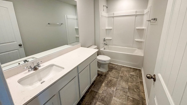 4902 Mowbray Way, Murfreesboro, TN 37129 - full bathroom with stone finish floors, vanity, and shower / bath combination