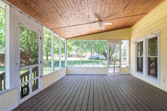 4416 Churchill Pl, Old Hickory, TN 37138 - unfurnished sunroom with vaulted ceiling and ceiling fan