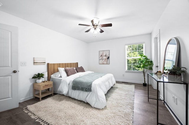 7566 S Swift Rd, Goodlettsville, TN 37072 - bedroom featuring dark wood-type flooring and ceiling fan