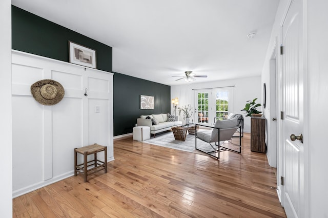 7566 S Swift Rd, Goodlettsville, TN 37072 - living area featuring wood-type flooring and ceiling fan