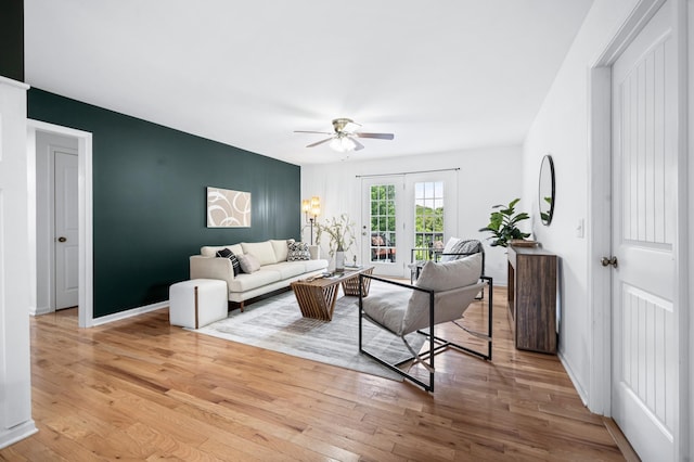 7566 S Swift Rd, Goodlettsville, TN 37072 - living area with a ceiling fan and light wood-style floors