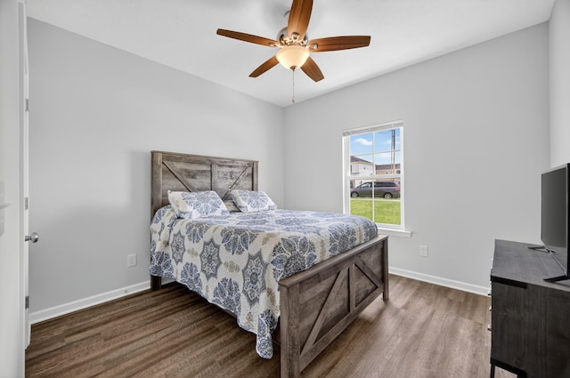 77 Frost St, Decherd, TN 37324 - bedroom with wood finished floors and a ceiling fan