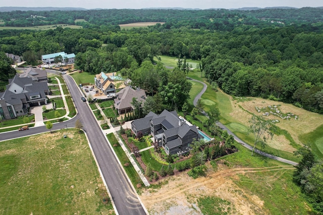 7555 Whiskey Rd, College Grove, TN 37046 - aerial view of property's location featuring a forest and nearby suburban area