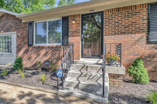 4985 Shihmen Dr, Antioch, TN 37013 - doorway to property featuring brick siding