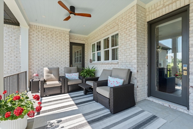 2157 Abiff Rd, Burns, TN 37029 - view of patio / terrace featuring ceiling fan