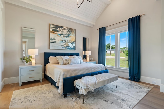 2157 Abiff Rd, Burns, TN 37029 - bedroom with vaulted ceiling, wood finished floors, and wood ceiling