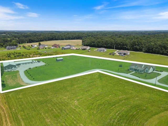 2157 Abiff Rd, Burns, TN 37029 - aerial view of property's location featuring a heavily wooded area and property parcel outlined