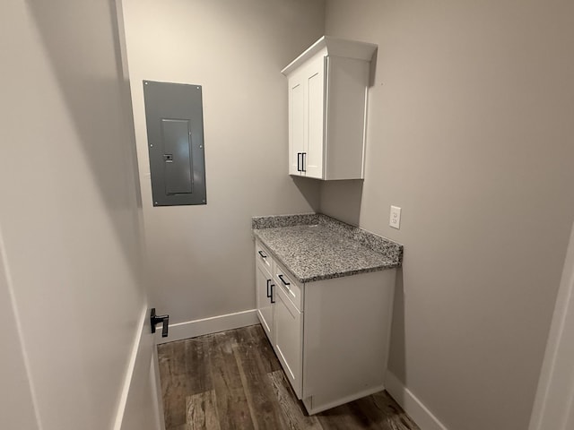 7 Willow Way, Mcminnville, TN 37110 - laundry area with electric panel and dark wood-style flooring