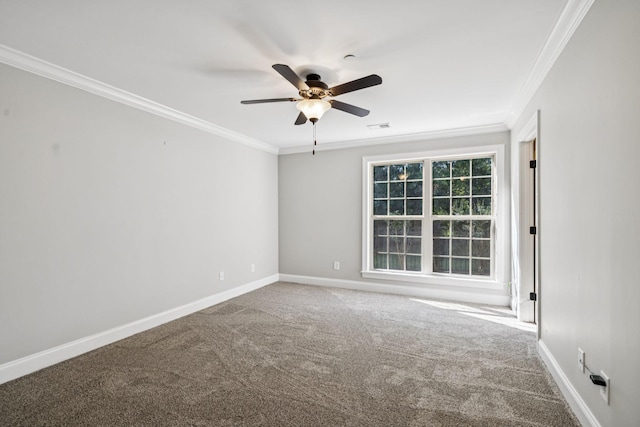 1037 Irish Way, Spring Hill, TN 37174 - carpeted empty room featuring ornamental molding and ceiling fan