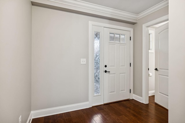 1037 Irish Way, Spring Hill, TN 37174 - foyer entrance featuring dark wood finished floors and crown molding