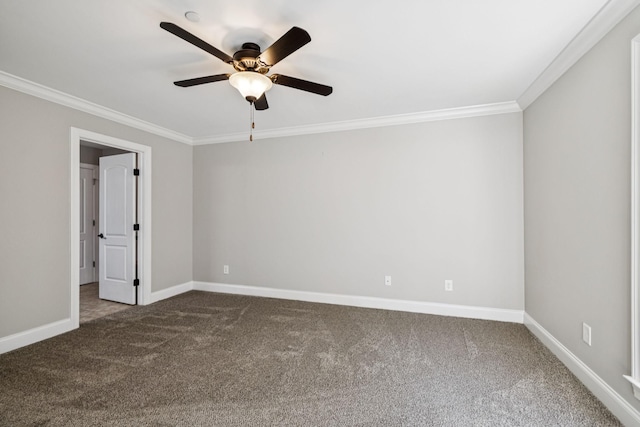 1037 Irish Way, Spring Hill, TN 37174 - empty room featuring ornamental molding, carpet floors, and ceiling fan
