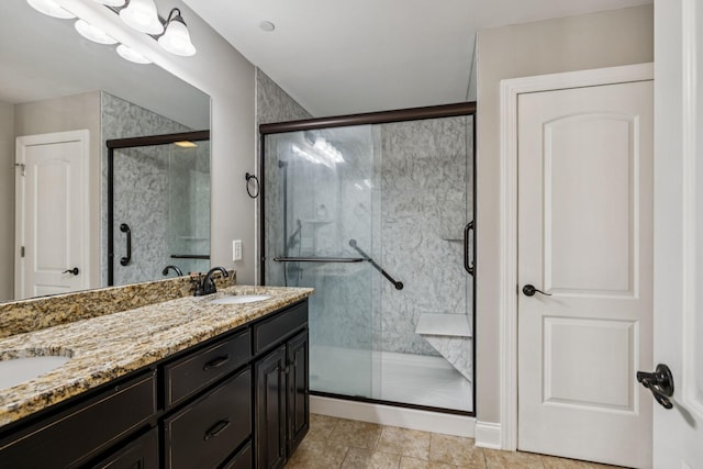 1037 Irish Way, Spring Hill, TN 37174 - bathroom with double vanity and a shower stall
