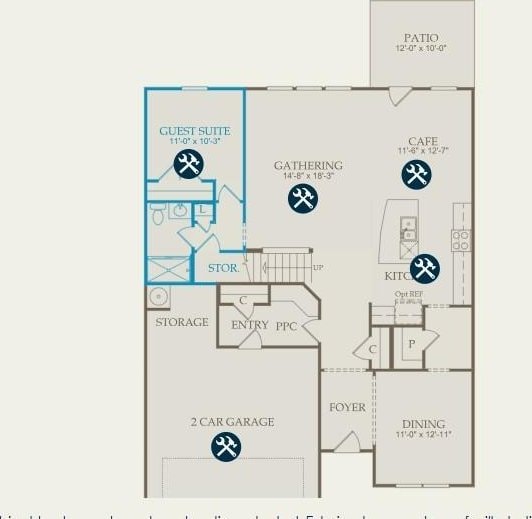 3388 Tucker Trce, Columbia, TN 38401 - view of room layout