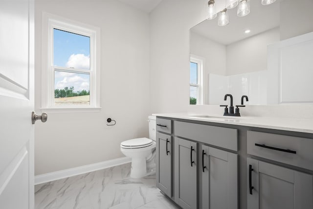1922 Hildebrand Ln, Columbia, TN 38401 - bathroom featuring vanity and marble finish floors