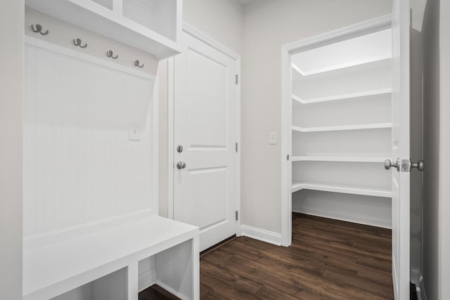 1922 Hildebrand Ln, Columbia, TN 38401 - mudroom featuring dark wood-style flooring and baseboards
