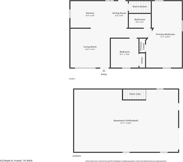 528 Maple St, Pulaski, TN 38478 - view of room layout