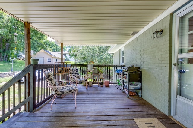 528 Maple St, Pulaski, TN 38478 - view of wooden deck