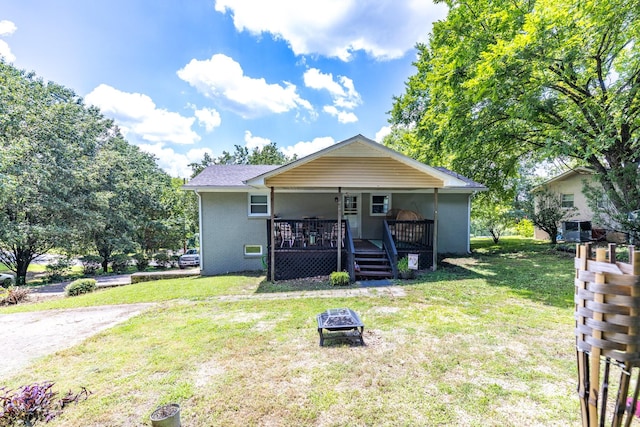 528 Maple St, Pulaski, TN 38478 - bungalow featuring a fire pit, a front yard, and a porch