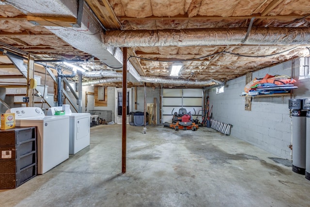 528 Maple St, Pulaski, TN 38478 - unfinished basement with washer and clothes dryer