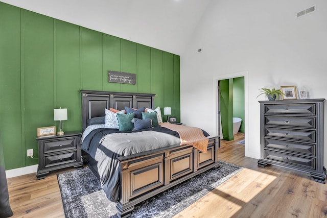 426 Maple Bend Rd, Winchester, TN 37398 - bedroom with wood finished floors and high vaulted ceiling