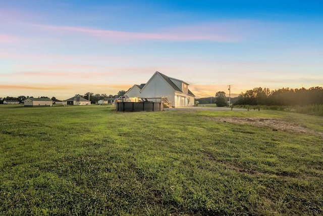 426 Maple Bend Rd, Winchester, TN 37398 - yard at dusk featuring a yard and a view of countryside