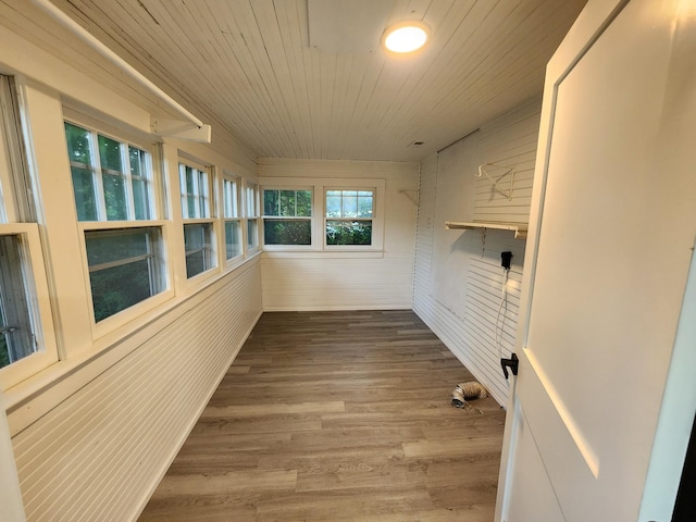 810 Lynwood St, Winchester, TN 37398 - laundry area featuring wood finished floors, wooden walls, and wood ceiling