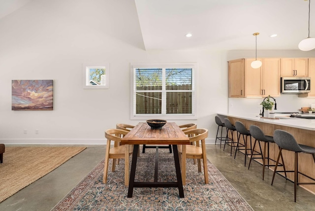1823 River Dr, Nashville, TN 37218 - dining space with concrete floors and recessed lighting