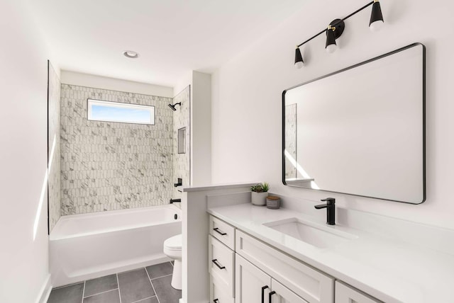 1823 River Dr, Nashville, TN 37218 - full bath with vanity,  shower combination, and tile patterned flooring