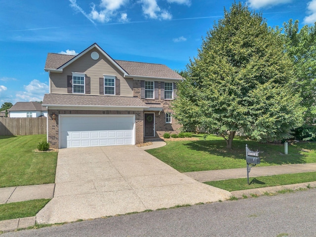 2008 Kingston Pl, Spring Hill, TN 37174 - view of front of property featuring concrete driveway, an attached garage, brick siding, and a shingled roof