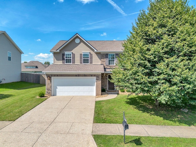 2008 Kingston Pl, Spring Hill, TN 37174 - traditional-style home with brick siding, driveway, an attached garage, and roof with shingles