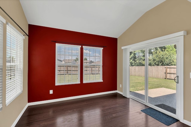 2008 Kingston Pl, Spring Hill, TN 37174 - spare room featuring vaulted ceiling and wood finished floors