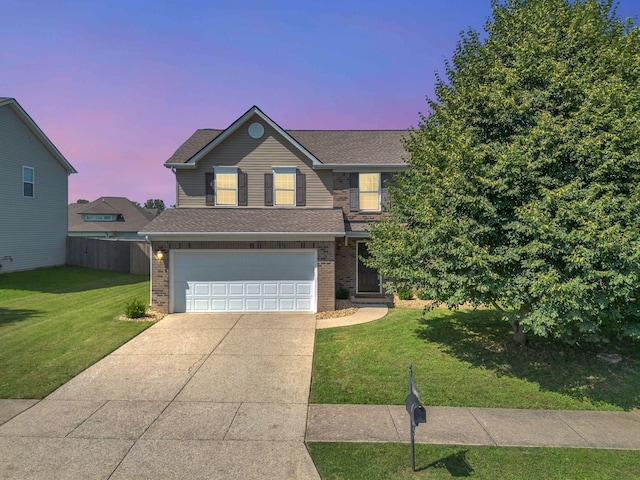 2008 Kingston Pl, Spring Hill, TN 37174 - traditional-style house with brick siding, driveway, a garage, and roof with shingles
