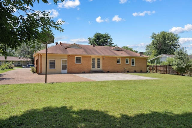 2311 Mayfair Ave, Murfreesboro, TN 37130 - back of house with crawl space, a patio, and french doors