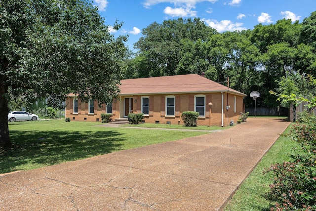 2311 Mayfair Ave, Murfreesboro, TN 37130 - ranch-style house featuring driveway, brick siding, crawl space, and roof with shingles